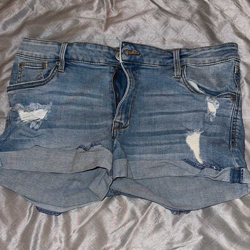 Denim Distressed Women Shorts